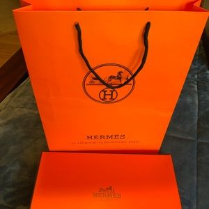 HERMES box and bag.